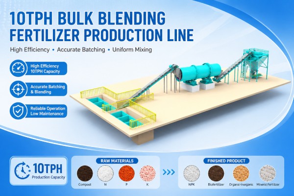 10TPH bulk blending fertilizer production plan